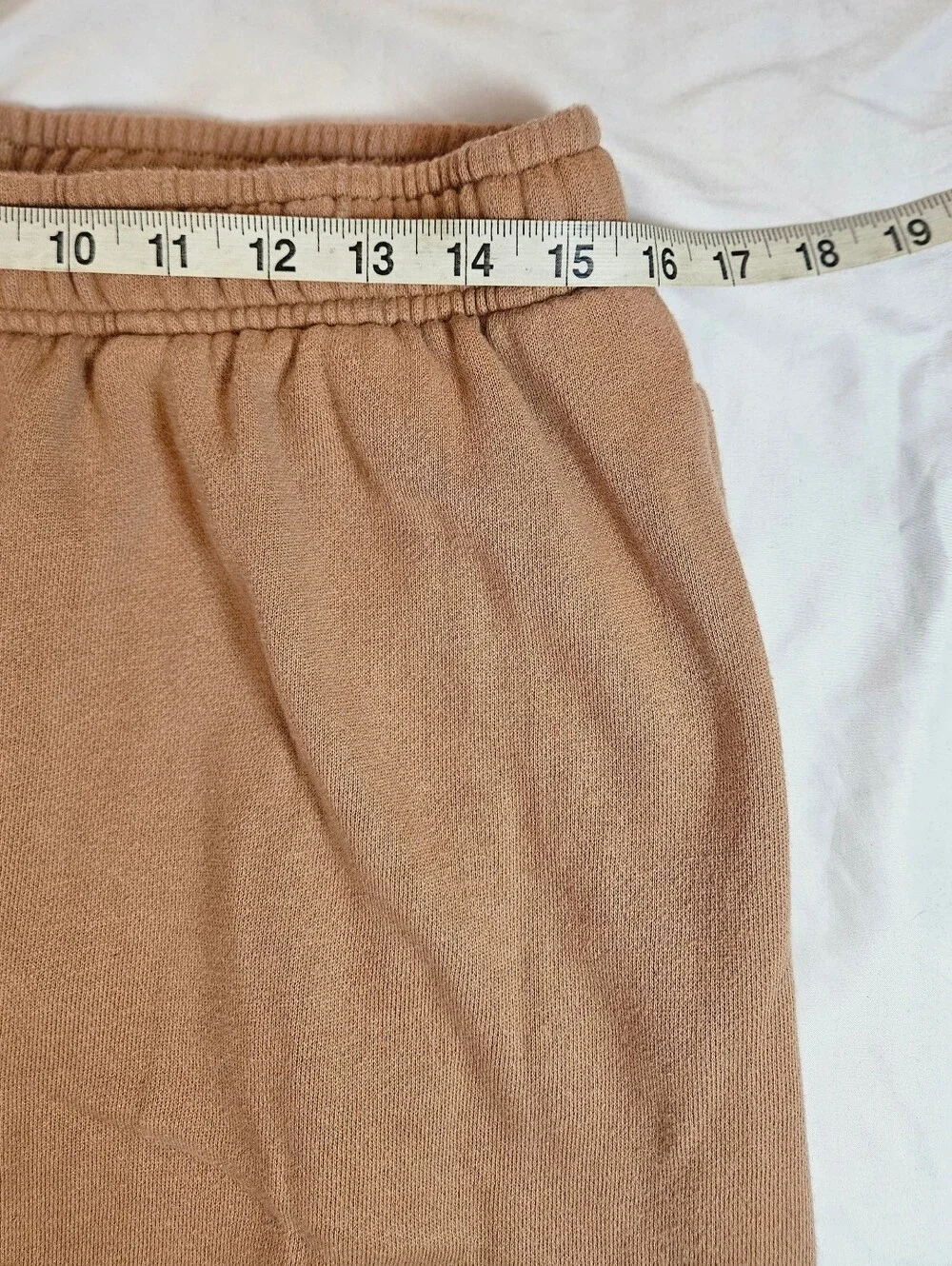 PINK Victoria's Secret Womens Tan Elastic Bottom Insignia Sweatpants Size Large